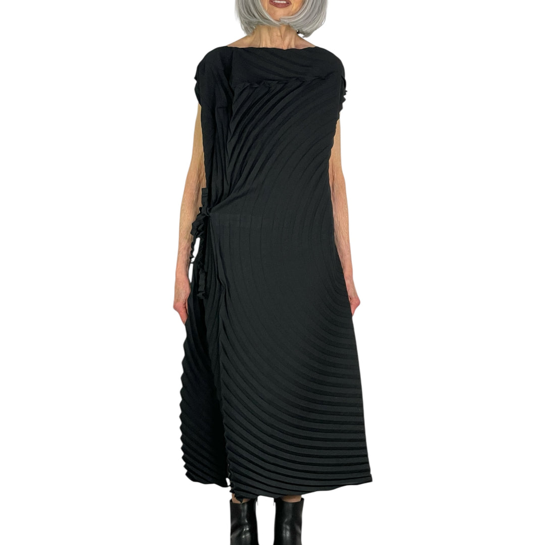 PAPER BAG PLEATS DRESS