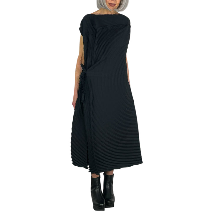 PAPER BAG PLEATS DRESS