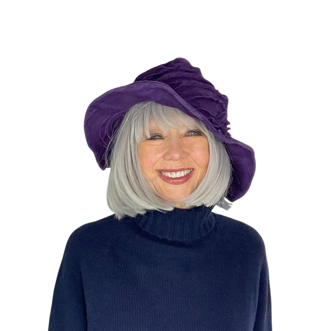 LINEN TWIST TUCK BRIM HAT