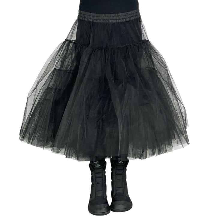 A-SHAPED TULLE MESH SKIRT