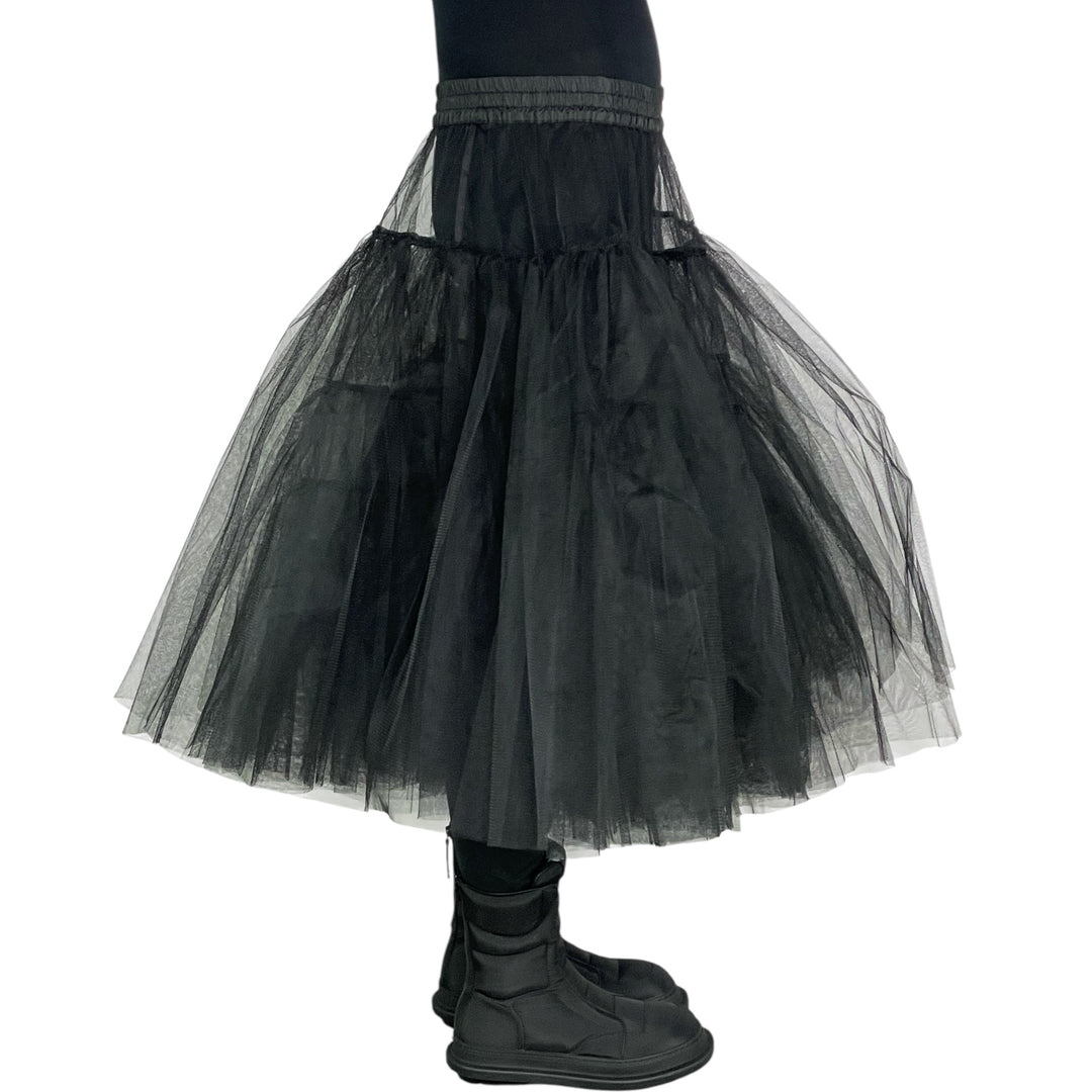 A-SHAPED TULLE MESH SKIRT