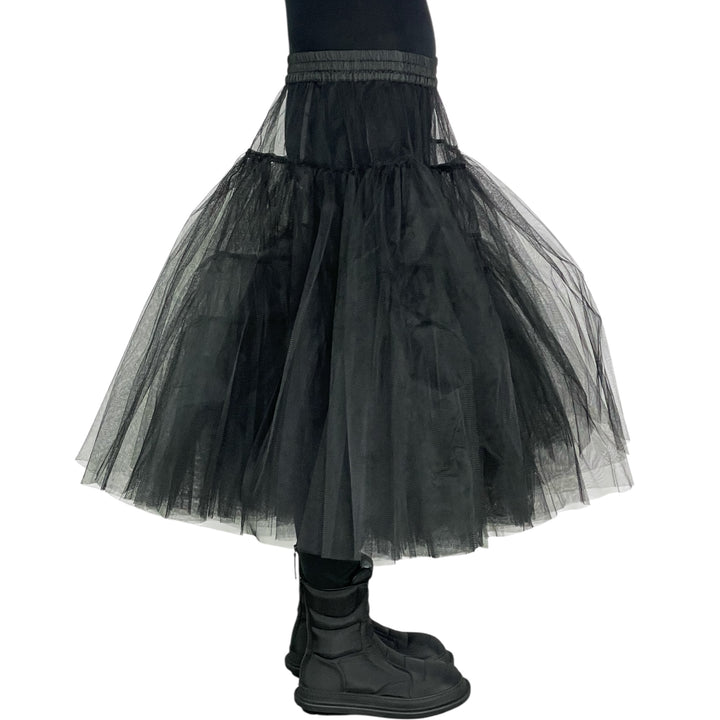 A-SHAPED TULLE MESH SKIRT