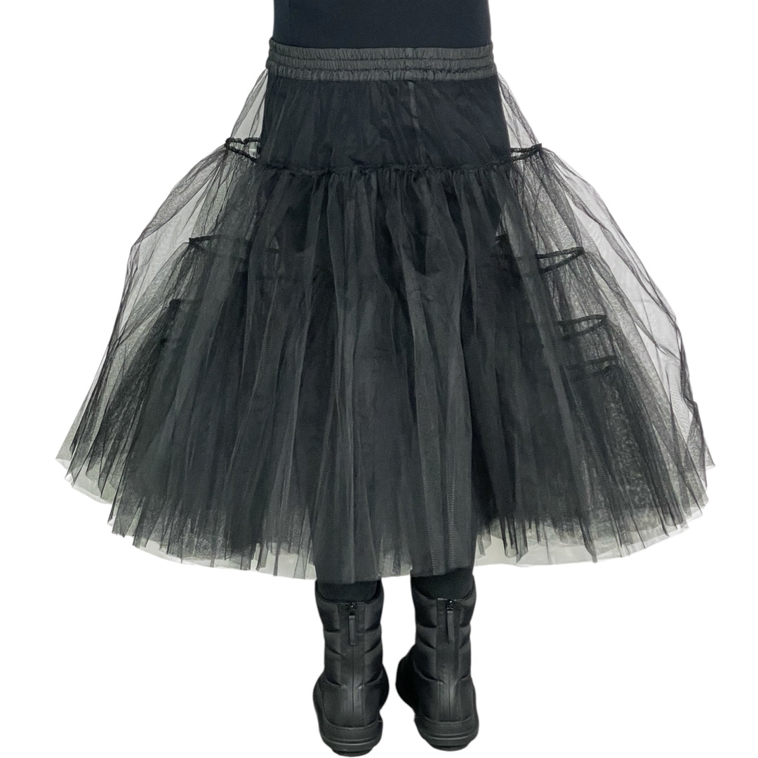 A-SHAPED TULLE MESH SKIRT