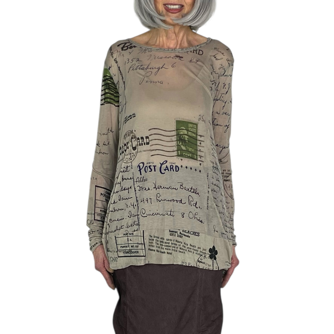 POSTCARD PRINT TEE