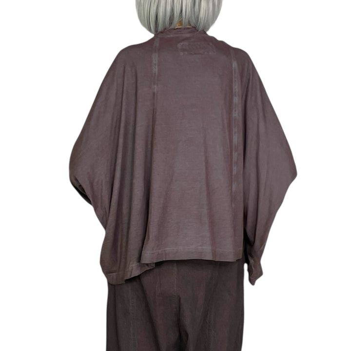 SEAMED COWL NECK TEE