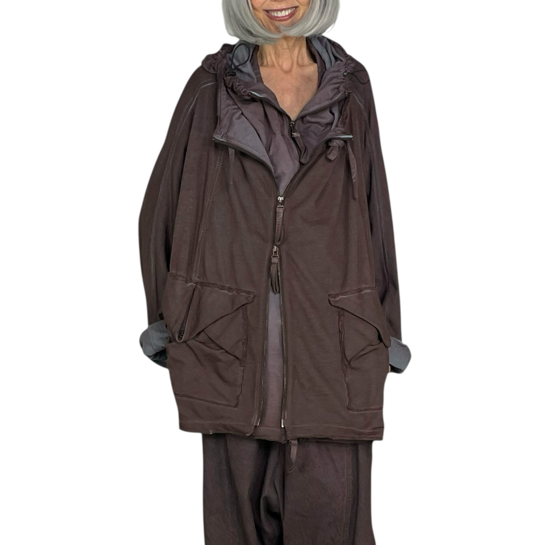 FRENCH TERRY WIDE HOODIE JACKET