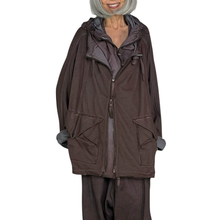 FRENCH TERRY WIDE HOODIE JACKET