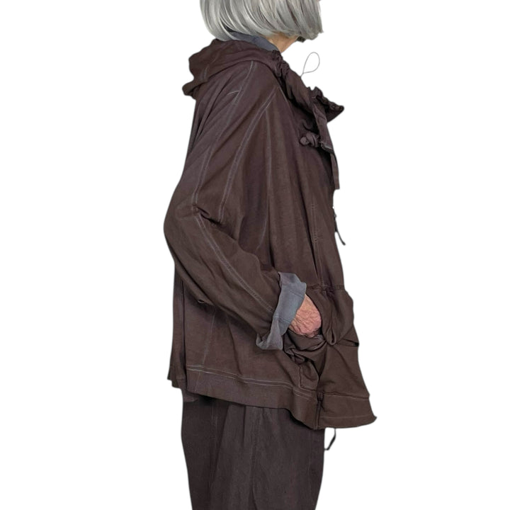 FRENCH TERRY WIDE HOODIE JACKET