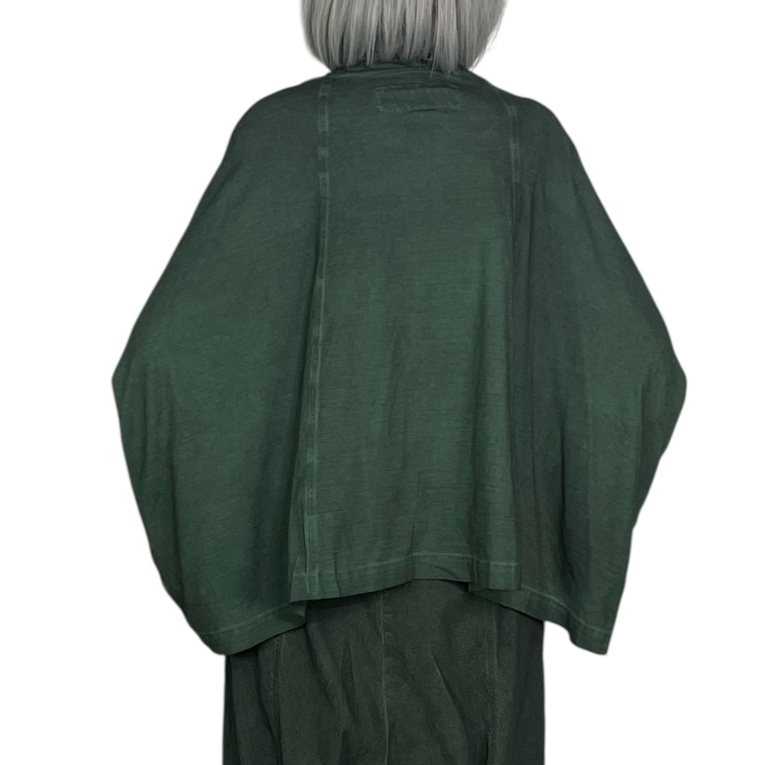 SEAMED COWL NECK TEE