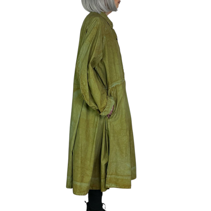 BOX PLEAT POPLIN DRESS
