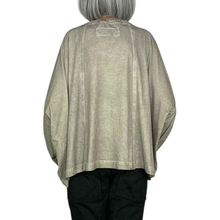 SEAMED COWL NECK TEE