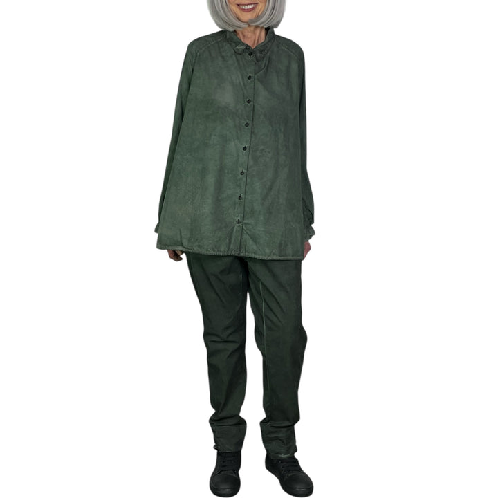 BI-COLOR POPLIN SHIRT