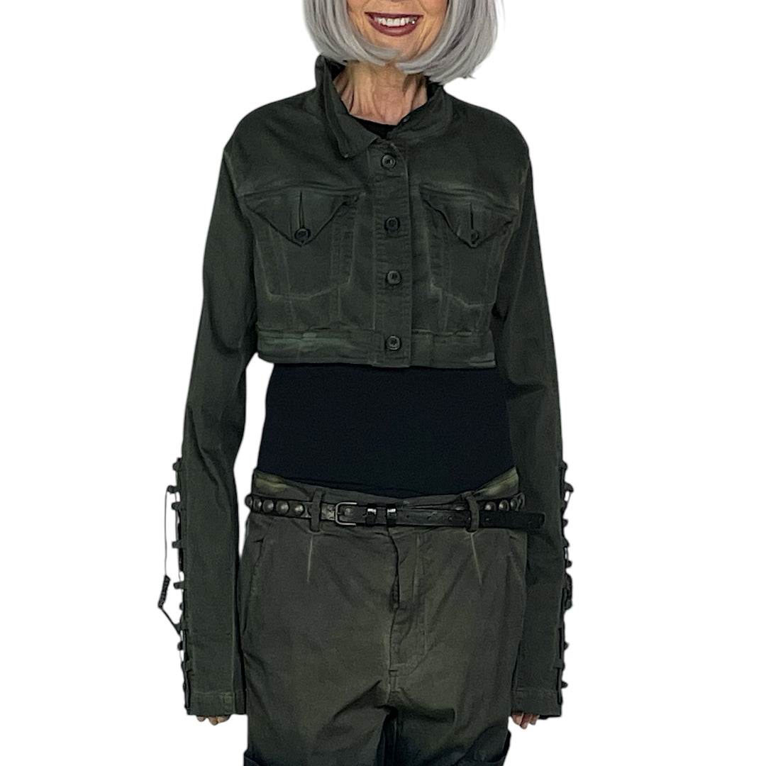 OVERDYED CROP JACKET