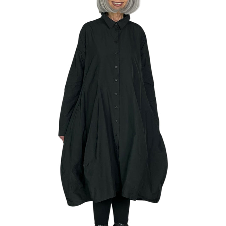 MEMORY CRUSH BUTTON DRESS