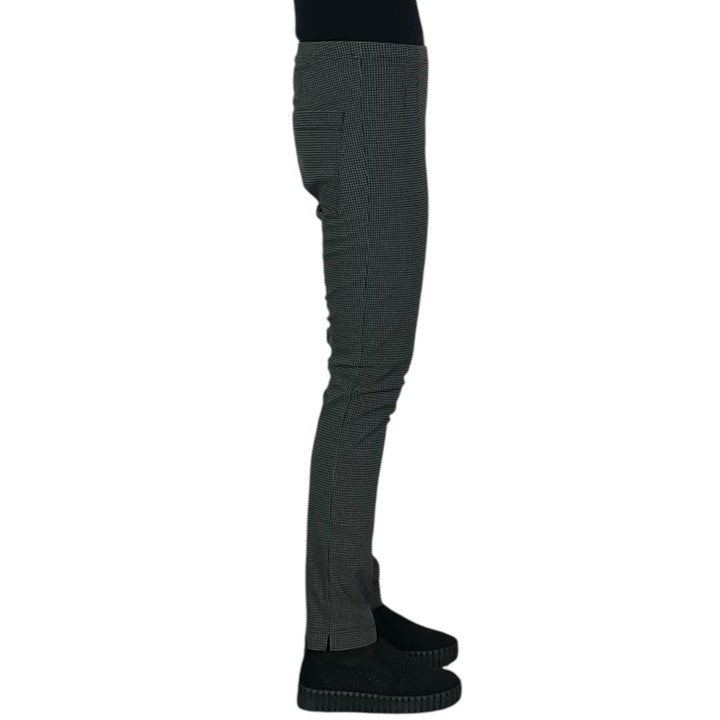 CHECK PRINT SLIM LEG PANT