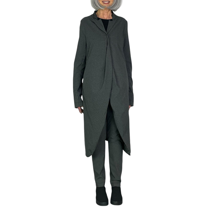 CHECK PRINT SHAPED LONG COAT