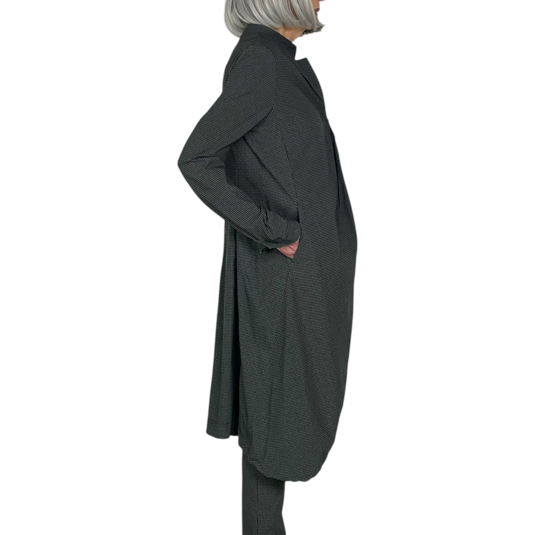 CHECK PRINT SHAPED LONG COAT