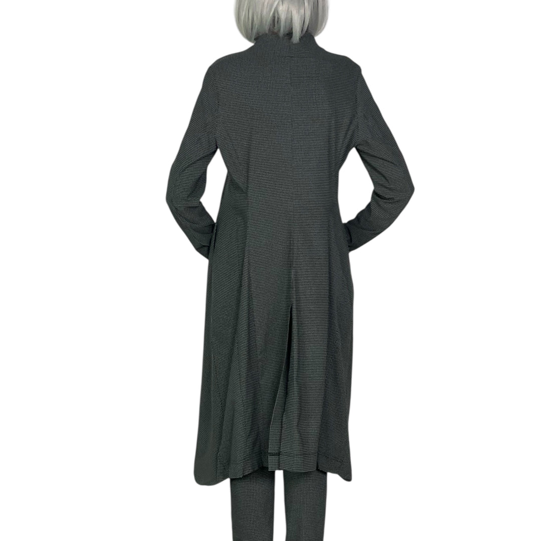 CHECK PRINT SHAPED LONG COAT