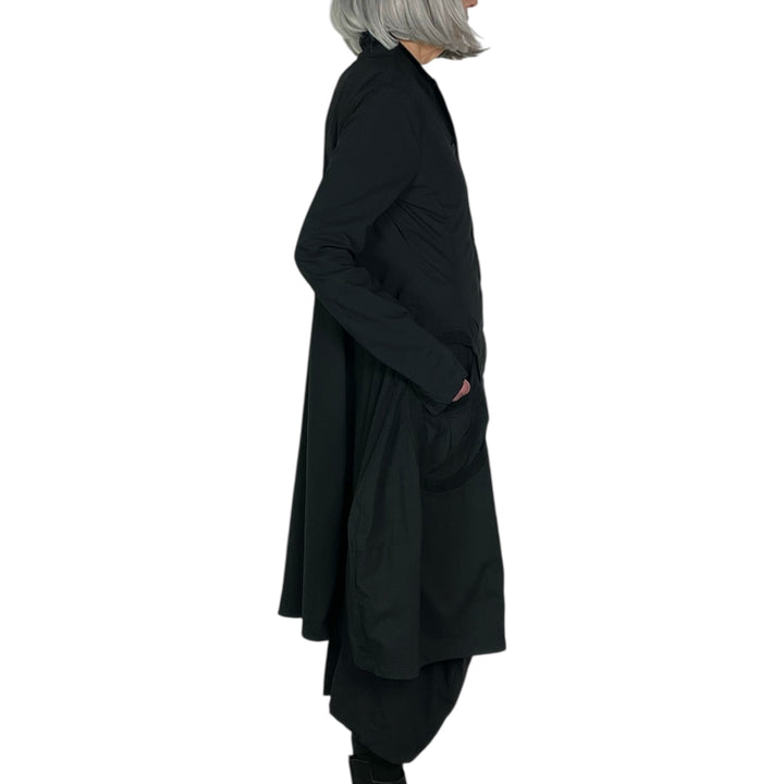 CIRCLE POCKETS SHAPED COAT