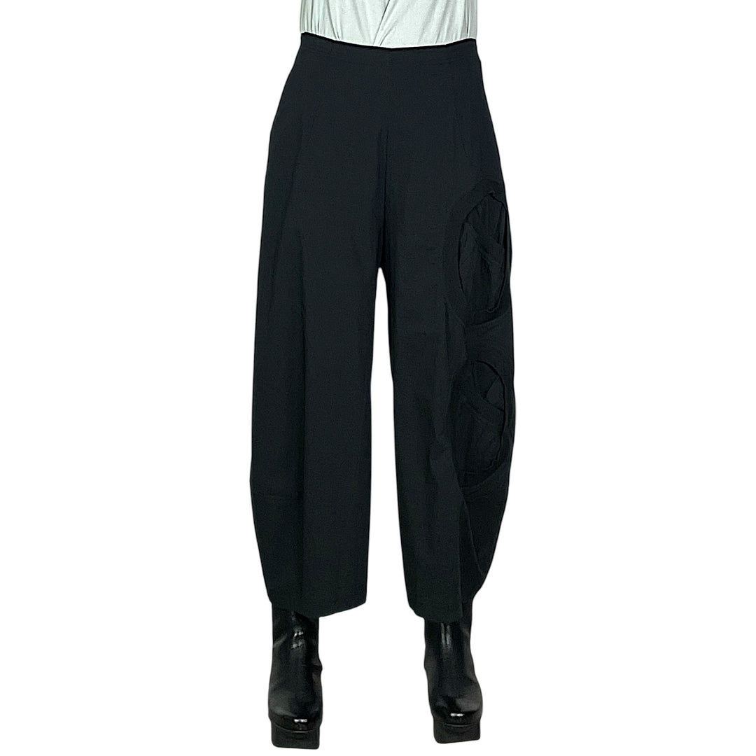 CIRCLE POCKET CURVED LEG PANT