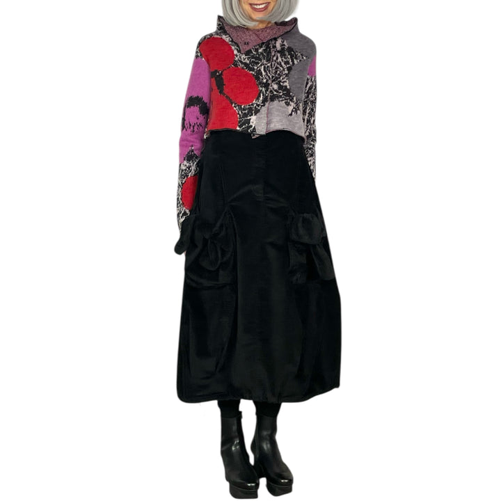 FLORAL INTARSIA KNIT CARDIGAN