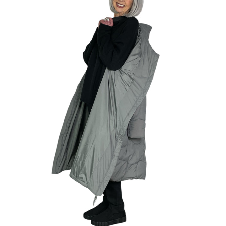 QUILTED PUFFER LONG COAT