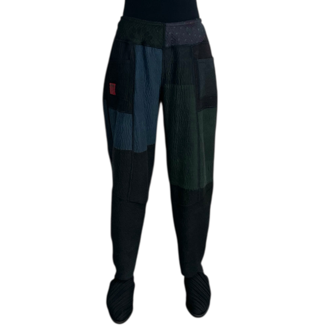 DENIM SUN-DYE PANELED LANTERN PANT