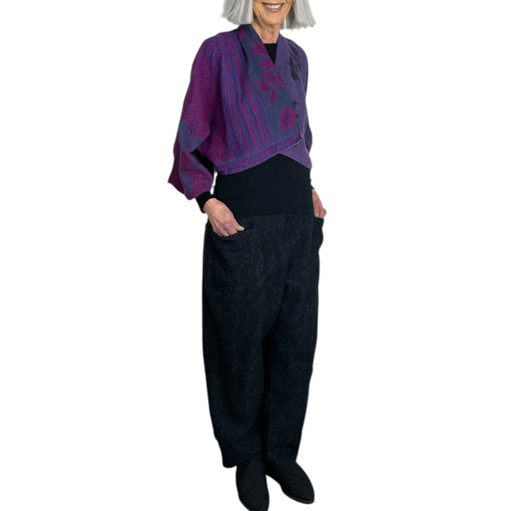 COTTON OVERDYE PUFF SLEEVE SHRUG