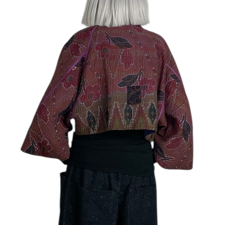 COTTON OVERDYE PUFF SLEEVE SHRUG