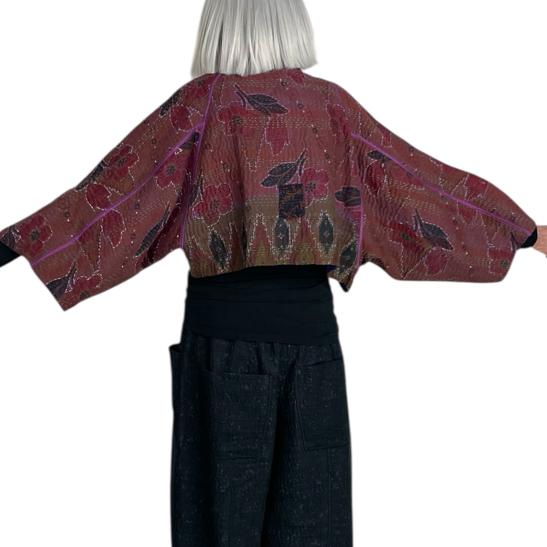 COTTON OVERDYE PUFF SLEEVE SHRUG