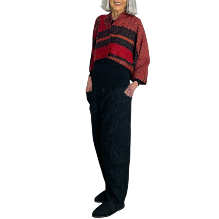 COTTON OVERDYE PUFF SLEEVE SHRUG