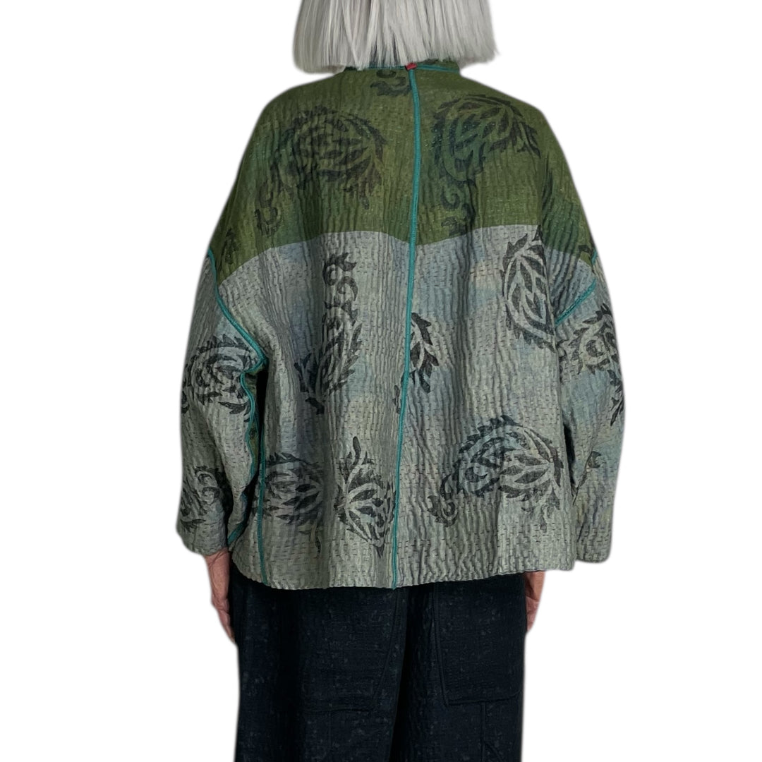 VINTAGE COTTON STAND COLLAR JACKET