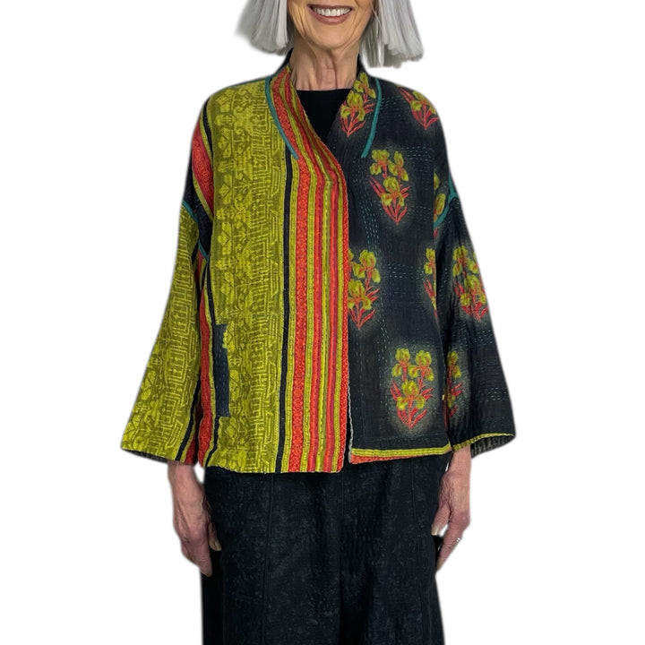 VINTAGE COTTON STAND COLLAR JACKET