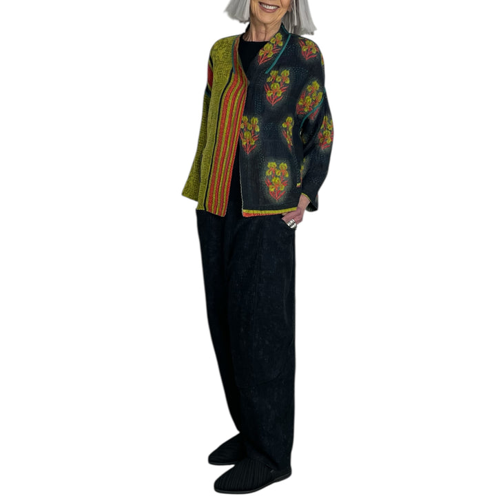 VINTAGE COTTON STAND COLLAR JACKET