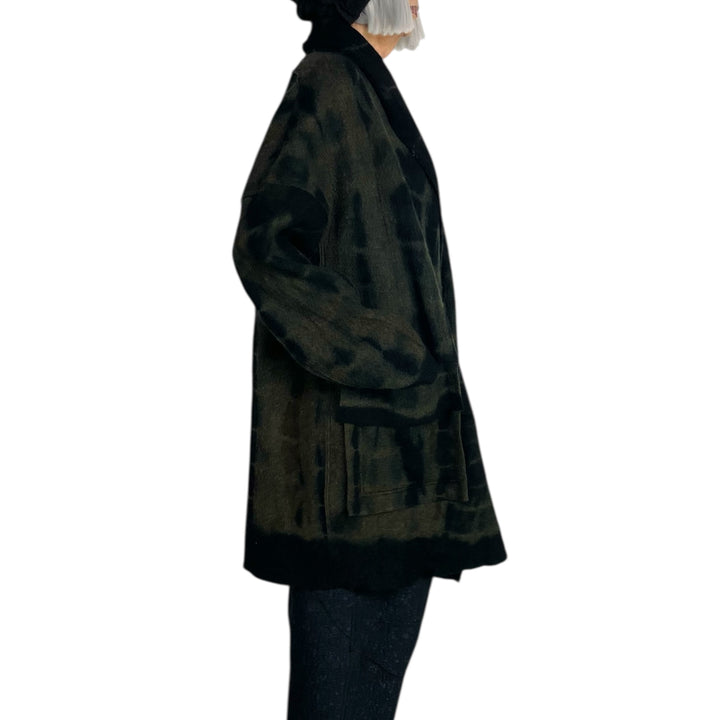 BOILED WOOL SHAWL COAT