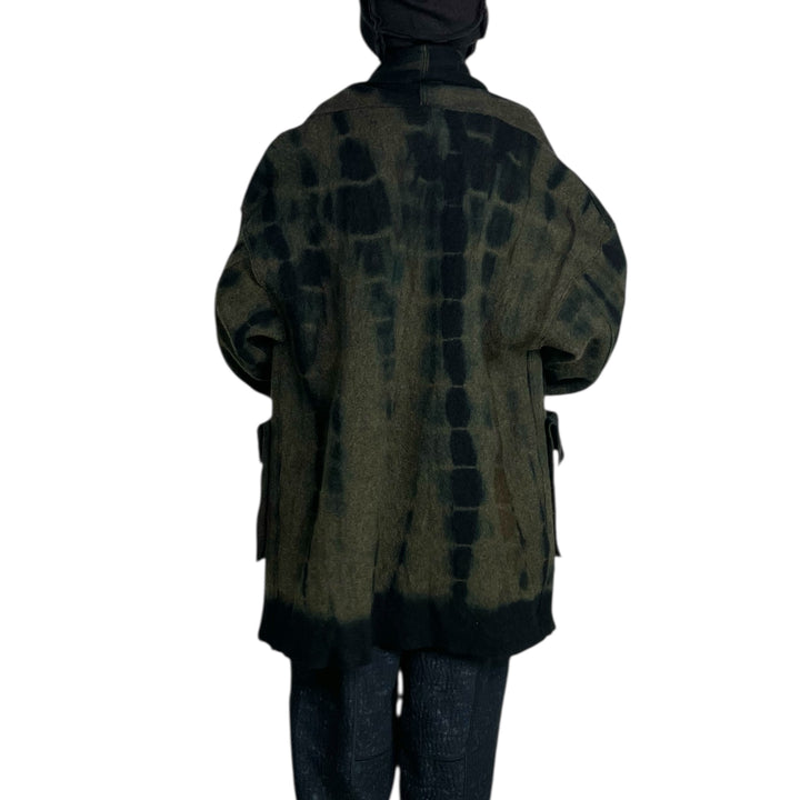 BOILED WOOL SHAWL COAT