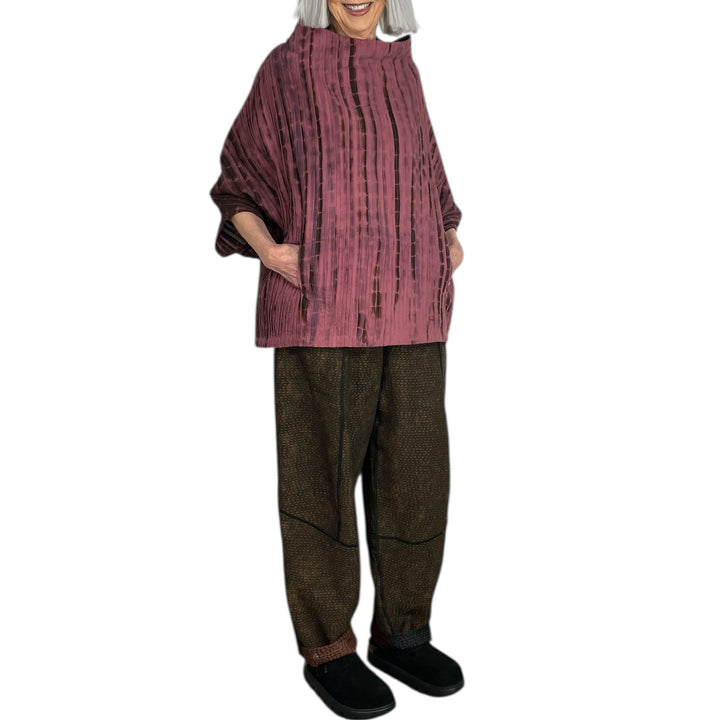 MONE RIPPLE TUCK PONCHO VEST