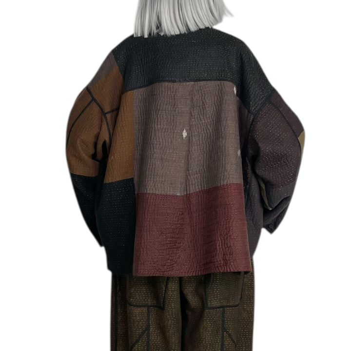 DENIM SUN-DYE CROPPED SHIRT JACKET