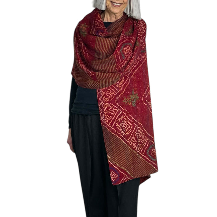 SILK PATCH SHAWL LARGE