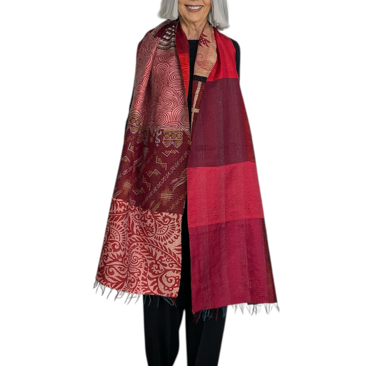 VINTAGE SILK PATCH SCARF STANDARD