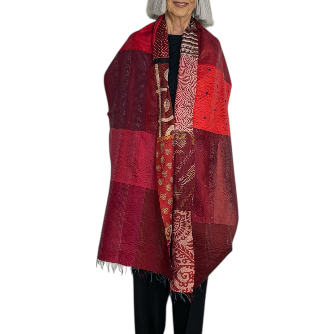 VINTAGE SILK PATCH SCARF STANDARD