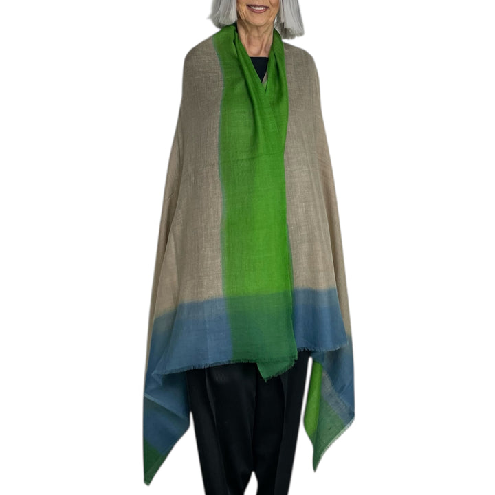 MESURE COLOR FRAME CASHMERE STOLE