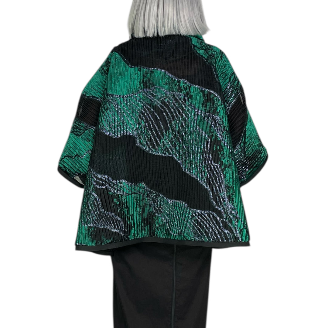 BROCADE/SHEER KIMONO JACKET