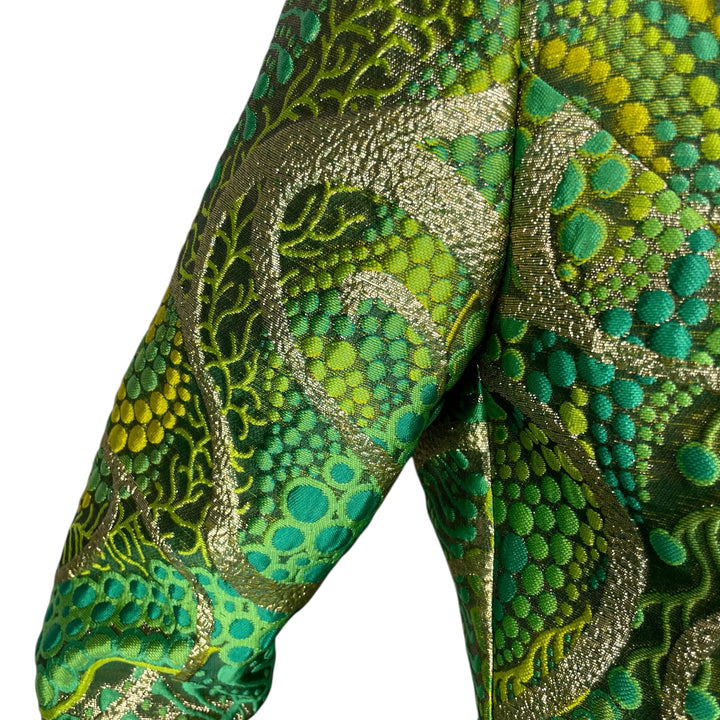 BROCADE ZIP FRONT SHAPED JACKET