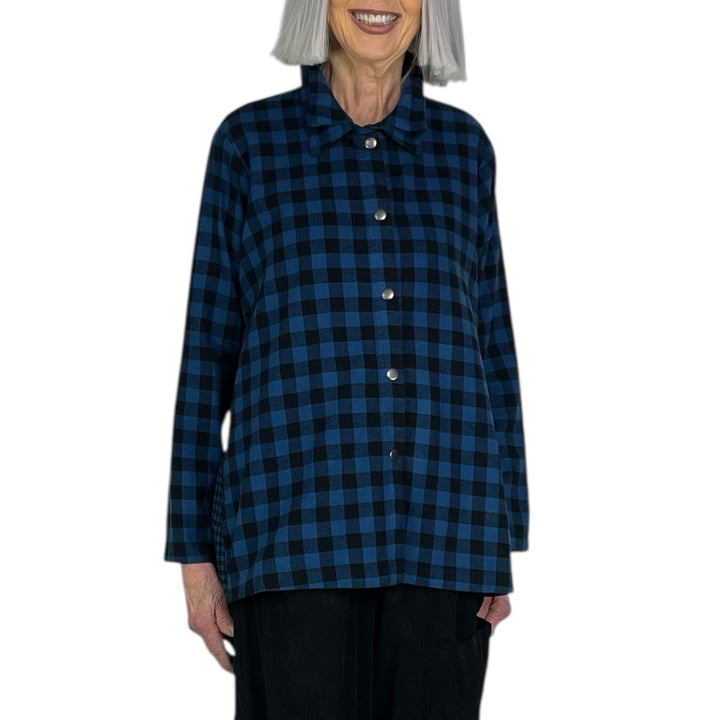 CHECK GUSSET PLACKET SHIRT