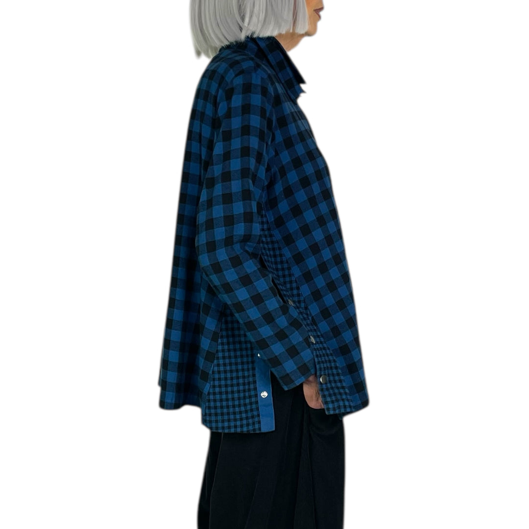 CHECK GUSSET PLACKET SHIRT