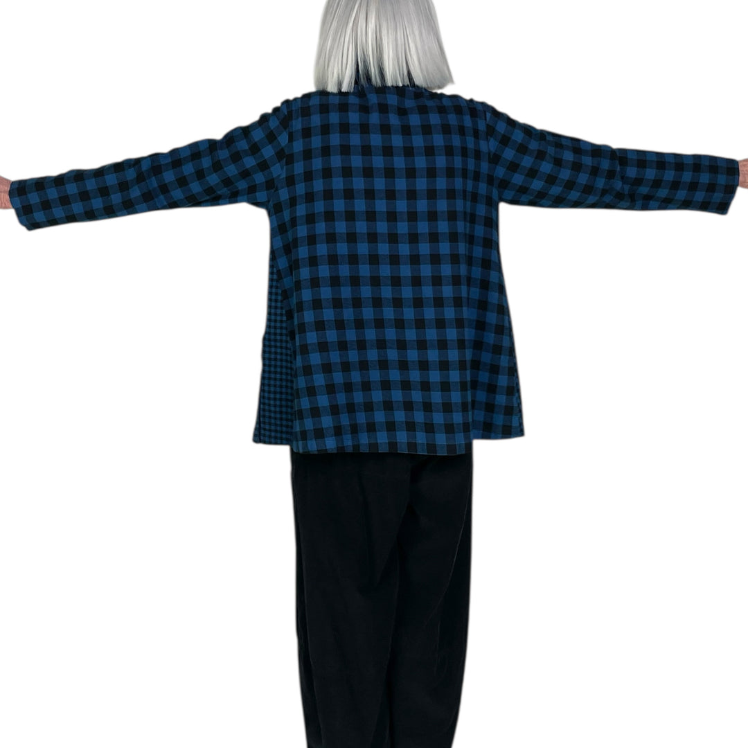 CHECK GUSSET PLACKET SHIRT