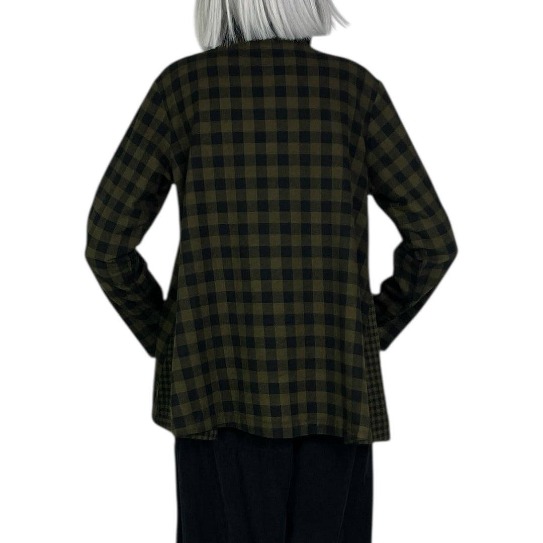 CHECK GUSSET PLACKET SHIRT