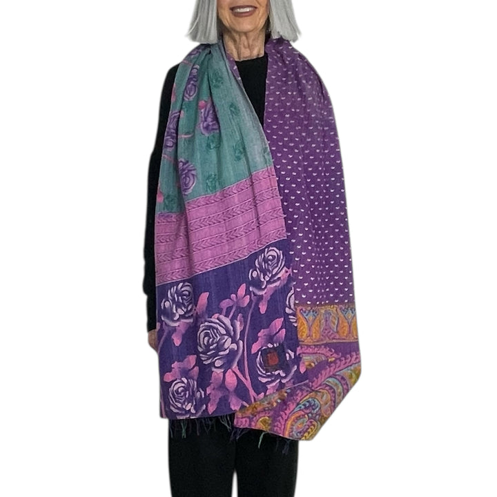 VINTAGE COTTON KANTHA SCARF STANDARD