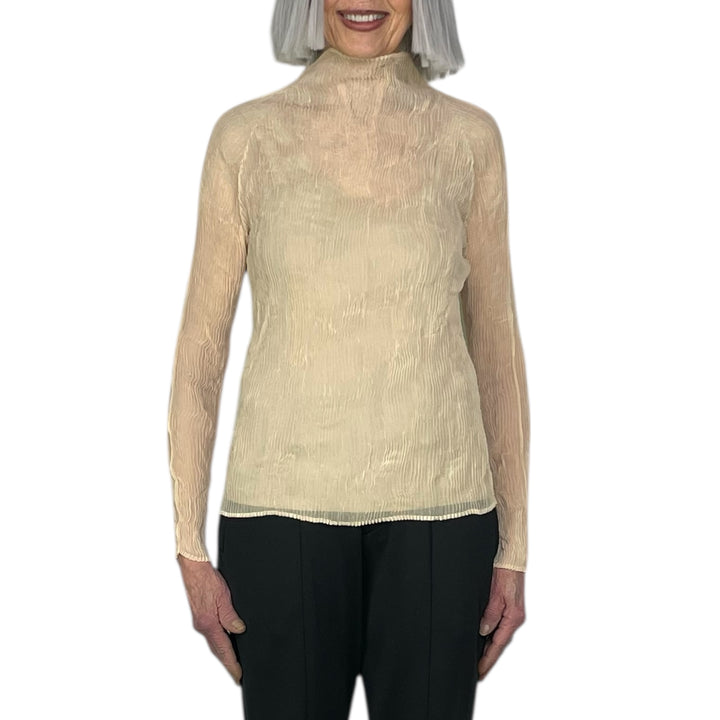 CHIFFON TWIST 1 HI-NECK TOP